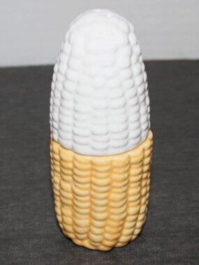 Stackable Corn Cob Salt Pepper Shaker Set Novelty Stoneware S&P Country Kitchen